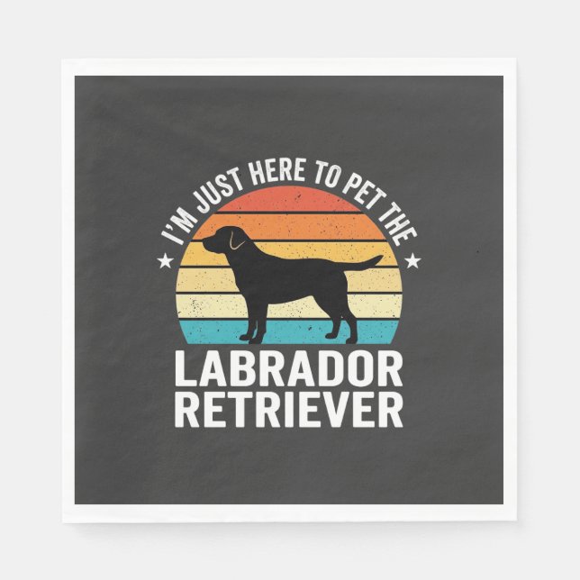 Labrador Retriever Retro Dog Petting Napkin (Front)