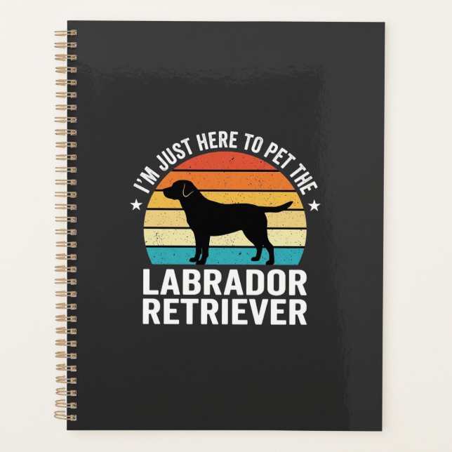 Labrador Retriever Retro Dog Petting Planner (Front)