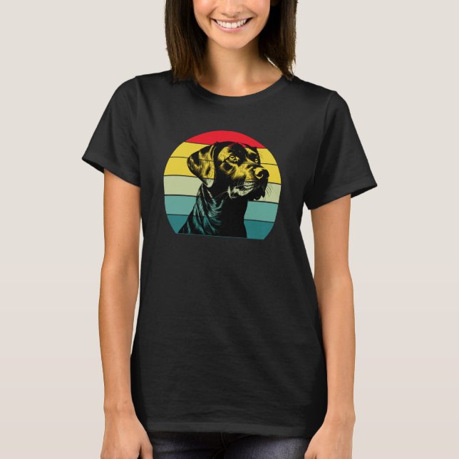 Labrador Retriever Retro Graphic Tee (Front)