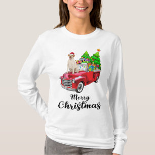 Labrador retriever Ride Red Truck Christmas Pajama T-Shirt