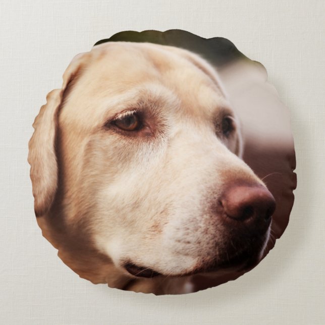 Labrador Retriever Round Cushion (Front)