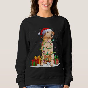 Labrador Retriever Santa Christmas Tree Lights Xma Sweatshirt
