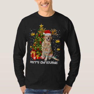 Labrador Retriever Santa Christmas Tree Lights Xma T-Shirt