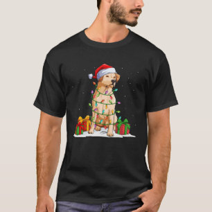 Labrador Retriever Santa Christmas Tree Lights Xma T-Shirt