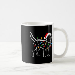 Labrador Retriever Santa Hat Christmas Lights Xmas Coffee Mug