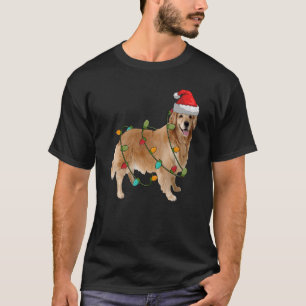 Labrador Retriever Santa Hat Lights Christmas Paj T-Shirt
