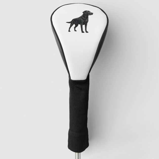 Labrador Retriever Silhouette Golf Head Cover (Front)