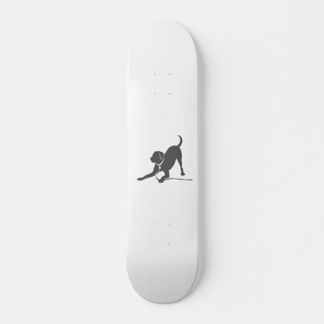 Labrador retriever silhouette skateboard (Front)