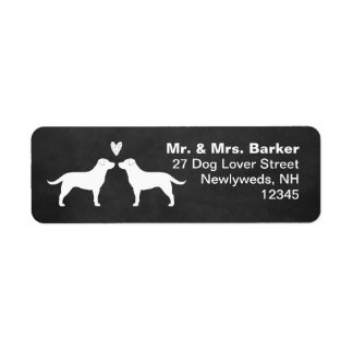 Labrador Retriever Silhouettes with Heart Cute