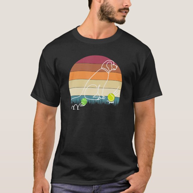 Labrador Retriever Sitting Wants To Fetch A Ball L T-Shirt (Front)