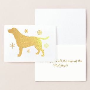 Labrador Retriever Snowflakes in Foil Card