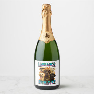 Labrador Retriever Sparkling Wine Label