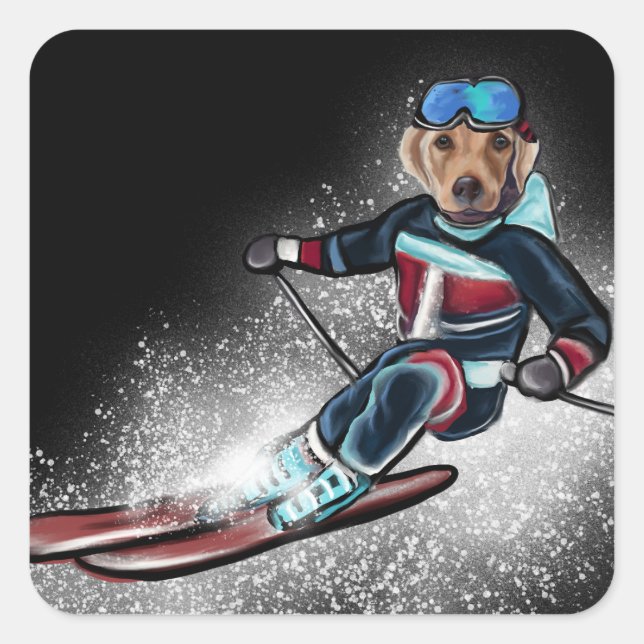 LABRADOR RETRIEVER  SQUARE STICKER (Front)