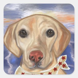 Labrador Retriever Square Sticker
