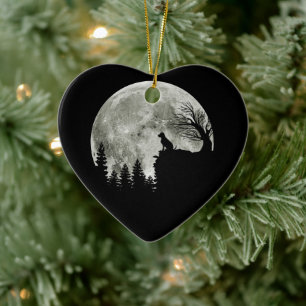 Labrador Retriever Stand On Mountain Halloween Ceramic Tree Decoration