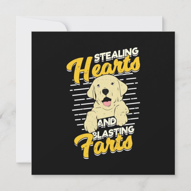 Labrador Retriever Stealing Hearts Invitation (Front)