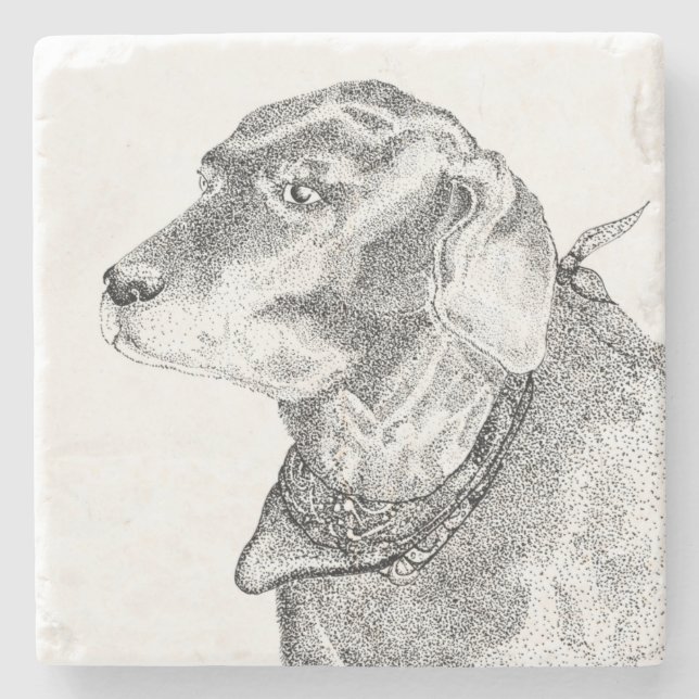 Labrador Retriever stone coaster (Front)