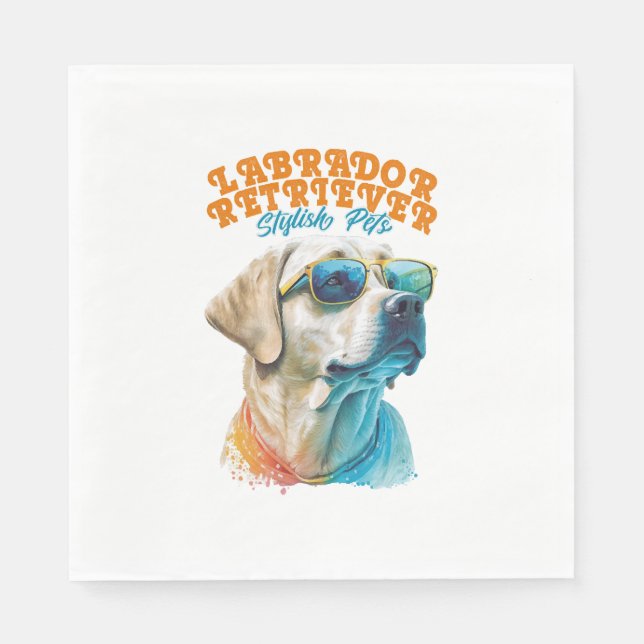 Labrador Retriever Stylish Pets Napkin (Front)