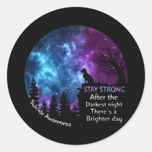 Labrador Retriever Suicide Awareness Pet Lovers Fa Classic Round Sticker