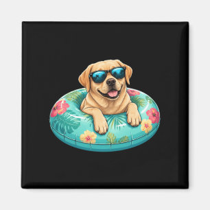 Labrador Retriever Summer Shirt Cute Lab Dog Pool Magnet