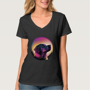 Labrador Retriever Synthwave 80s Retrowave Aesthet T-Shirt