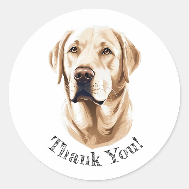 Labrador Retriever Thank You!  Stickers (Front)