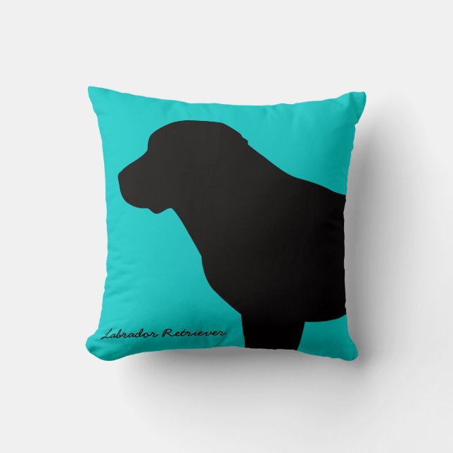 Labrador Retriever Throw Pillow (Front)