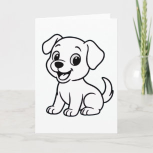 Labrador Retriever To Color Card