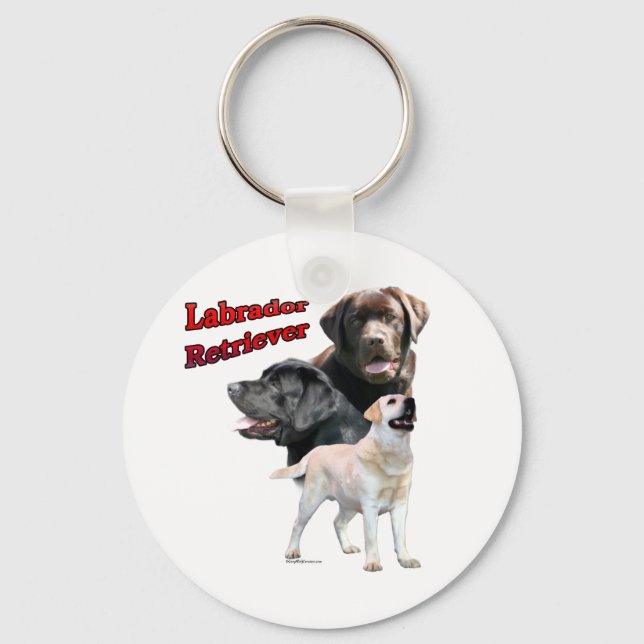 Labrador Retriever Trio 2 - Keychain (Front)