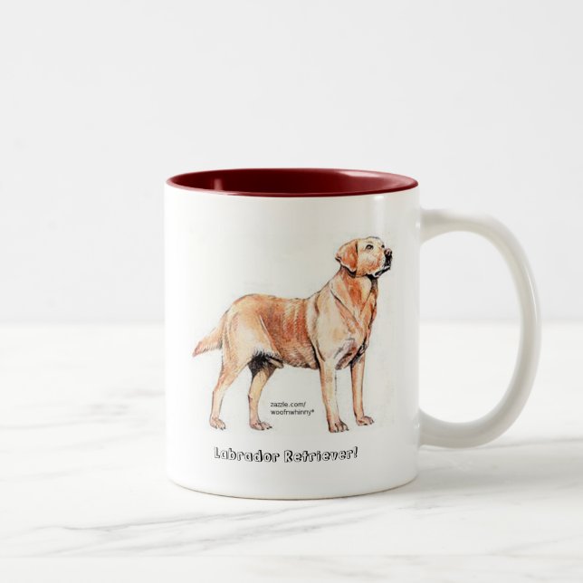 Labrador Retriever Two-Tone Coffee Mug (Right)