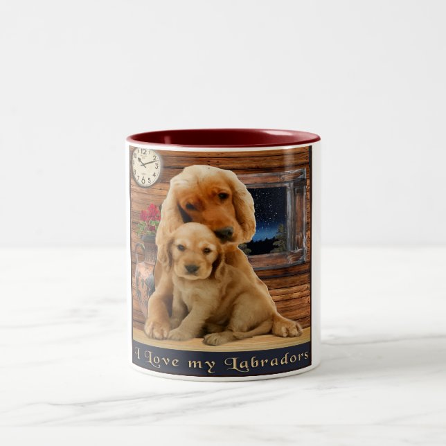 Labrador retriever Two-Tone coffee mug (Center)
