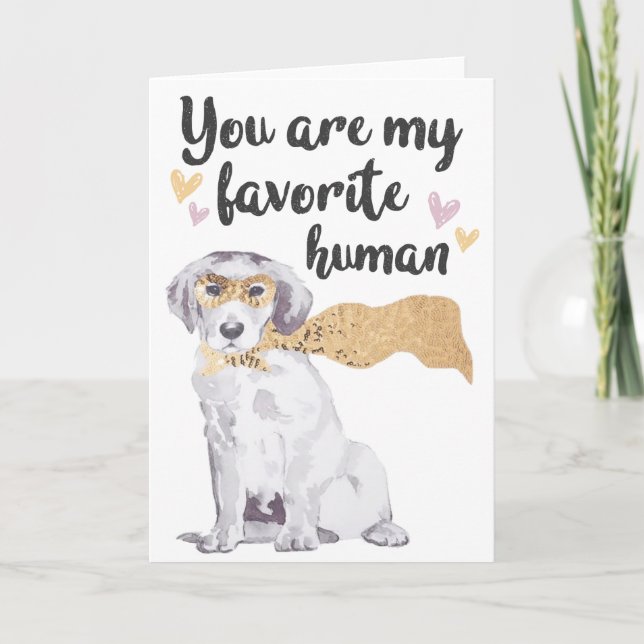 Labrador Retriever Valentine's Day Card (Front)