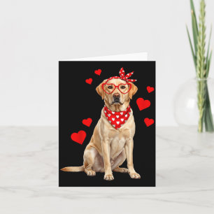 Labrador Retriever Valentines Day Dog Lover Heart  Card