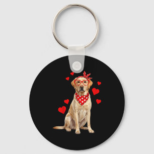 Labrador Retriever Valentines Day Dog Lover Heart  Key Ring
