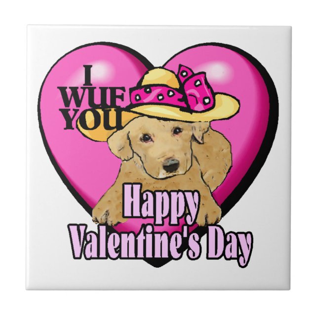 Labrador Retriever Valentines Day Tile (Front)