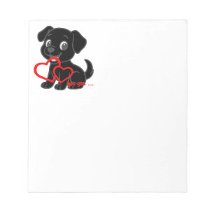 Labrador Retriever Valentines Notepad