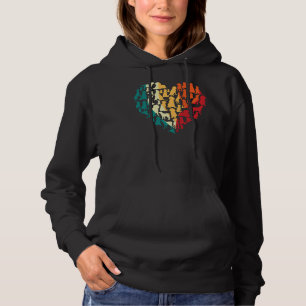 Labrador Retriever Vintage Heart Dogs Enthusiastic Hoodie
