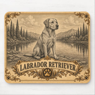 Labrador Retriever, Vintage Heritage Dog Mouse Pad