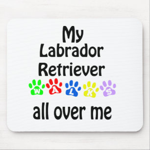 Labrador Retriever Walks Design Mouse Pad