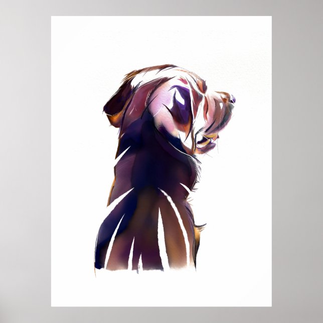 Labrador Retriever Wall Art Poster  Dog Lover Gift (Front)