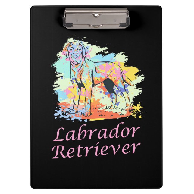Labrador Retriever Watercolor Clipboard (Front)