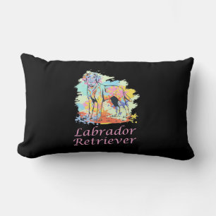Labrador Retriever Watercolor Lumbar Cushion