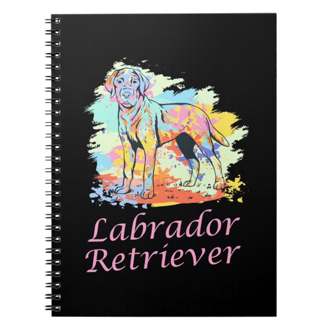 Labrador Retriever Watercolor Notebook (Front)