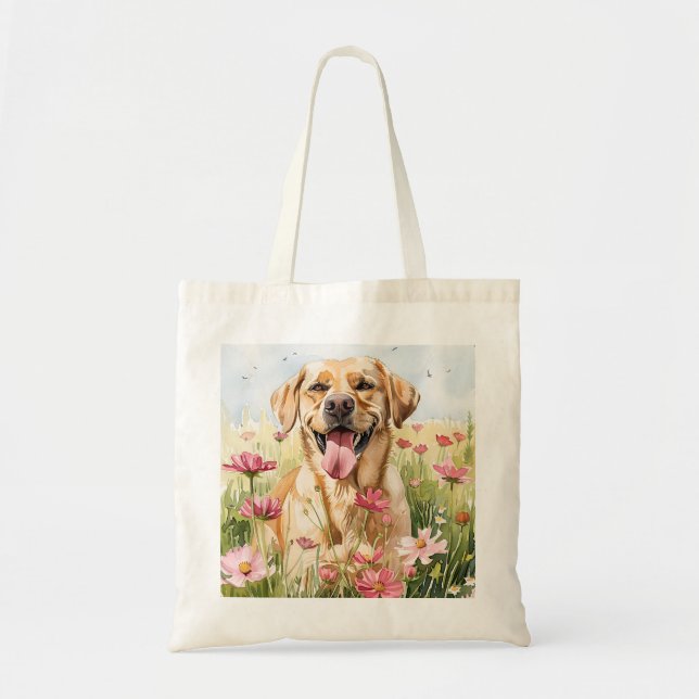 Labrador Retriever Watercolor Tote Bag (Front)