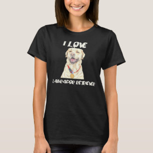 Labrador Retriever Wearing A Golden Medal I Love L T-Shirt
