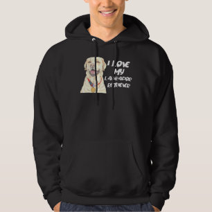 Labrador Retriever Wearing A Golden Medal I Love M Hoodie