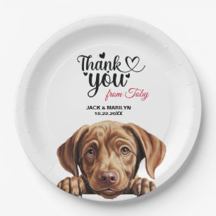 Labrador Retriever Wedding Thank You Paper Plate