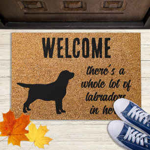 Labrador Retriever - Welcome Cute Dog Black Lab Doormat