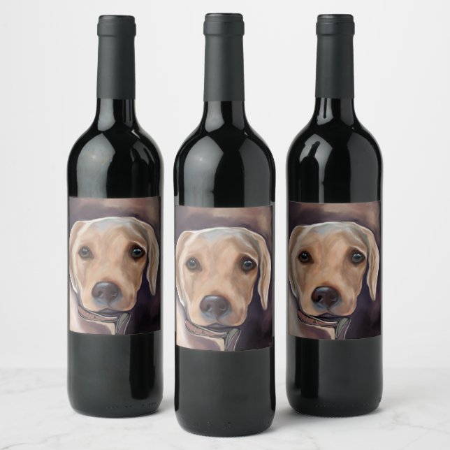 Labrador Retriever  Wine Label (Bottles)