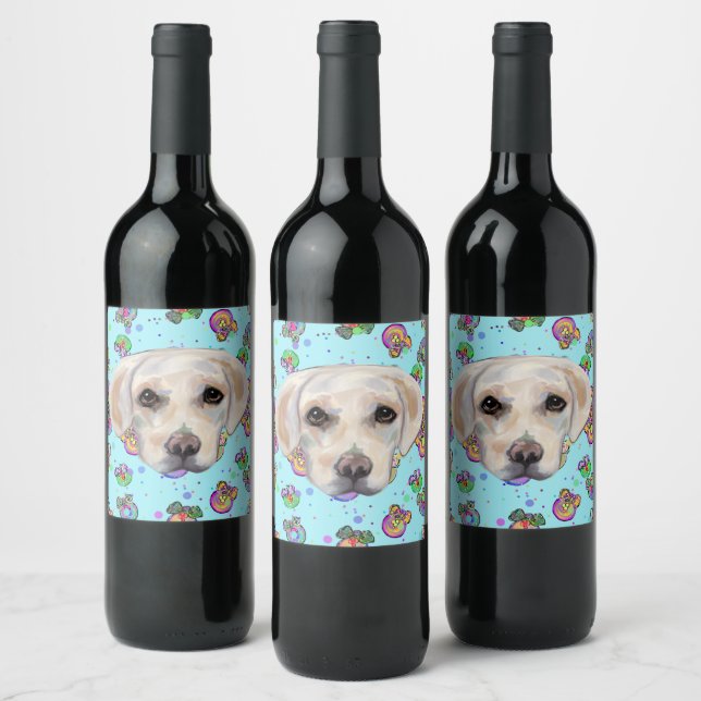 LABRADOR RETRIEVER      WINE LABEL (Bottles)